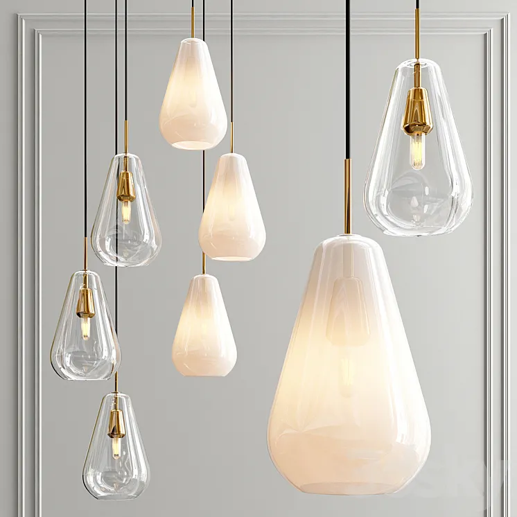 Four Hanging Lights_37 Exclusive 3DS Max