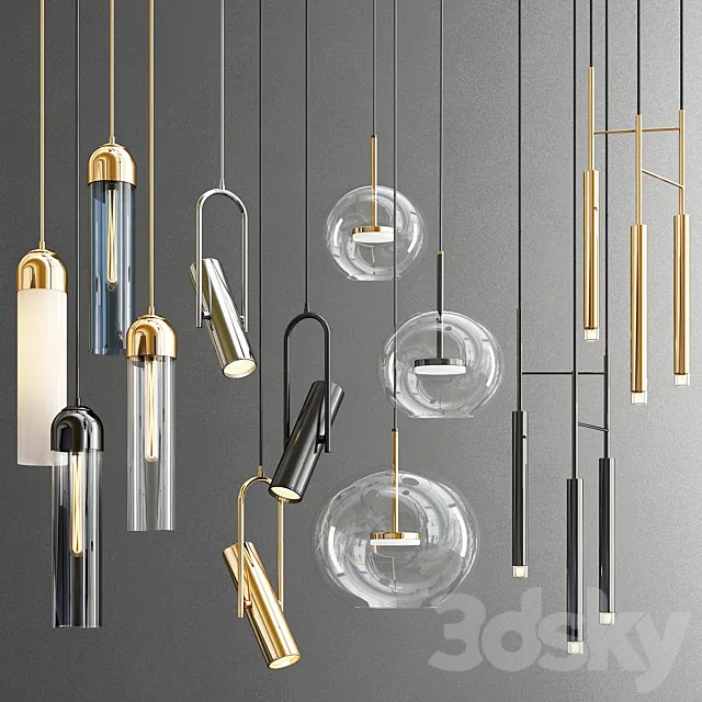 Four Hanging Lights_49 Exclusive 3DS Max Model