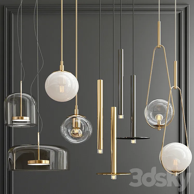 Four Hanging Lights_50 Exclusive 3DS Max