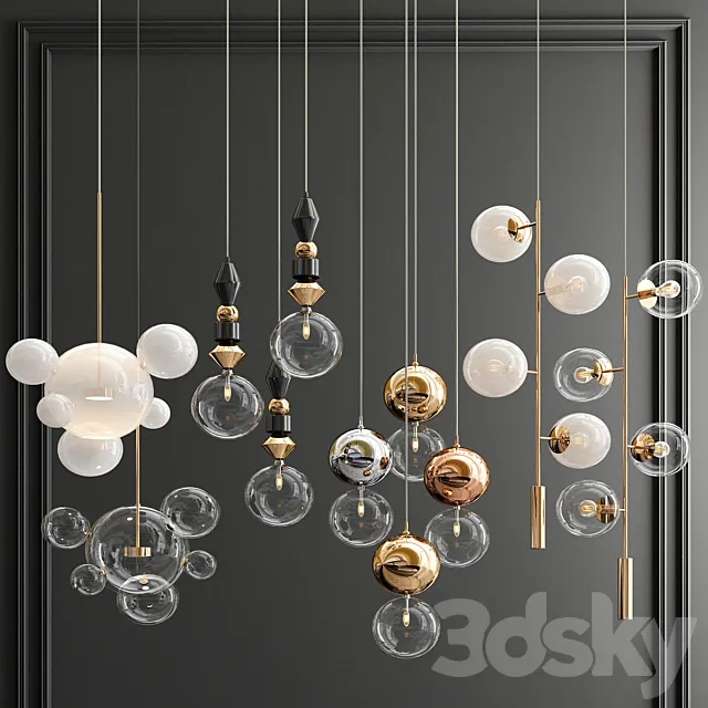 Four Hanging Lights_51 Exclusive 3DS Max Model