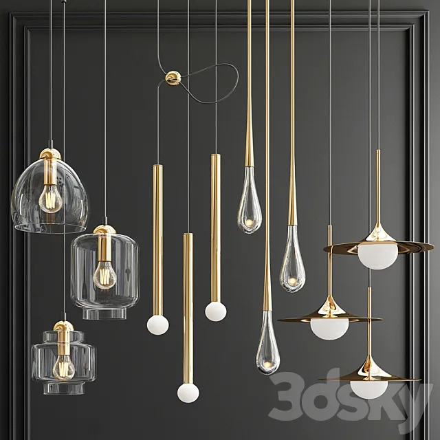 Four Hanging Lights_52 Exclusive 3DSMax File