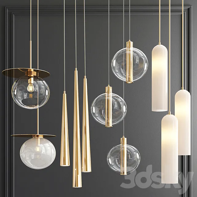 Four Hanging Lights_62 3DS Max Model