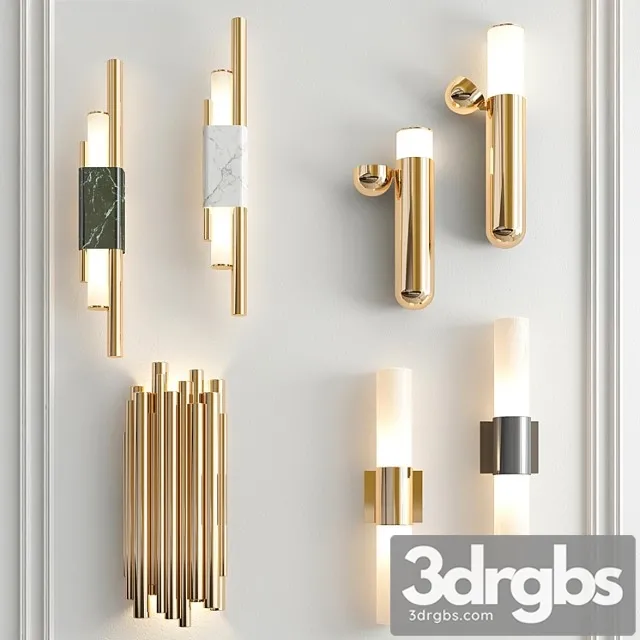 Four nice wall lights 12 3dsmax Download