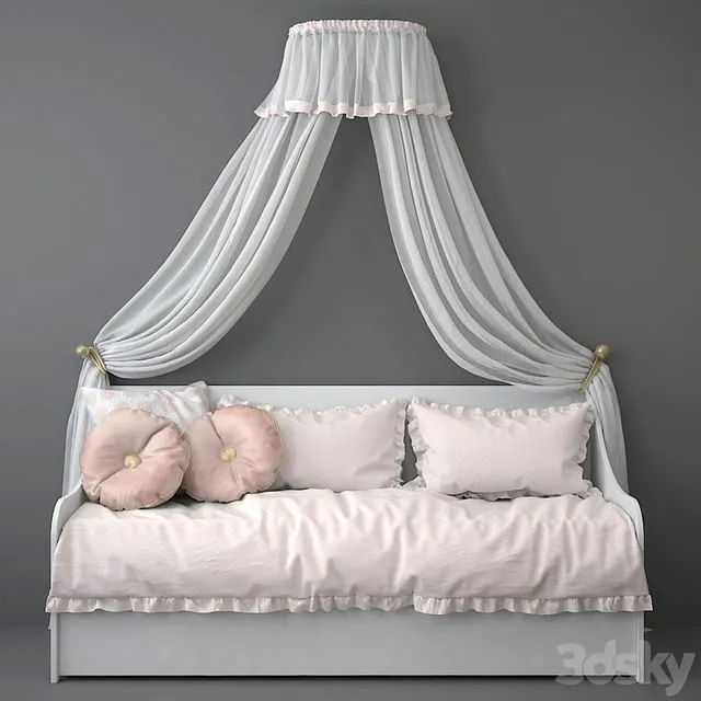 Four Poster Bed 01 3dsMax Model