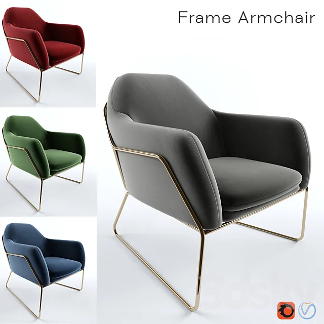 Frame Armchair 3ds Max