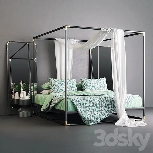 Frame Canopy Bed 3dsMax Model