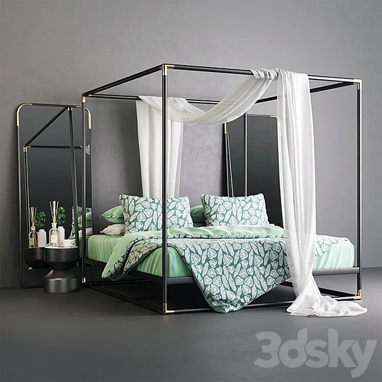 Frame Canopy Bed 3DS Max Model