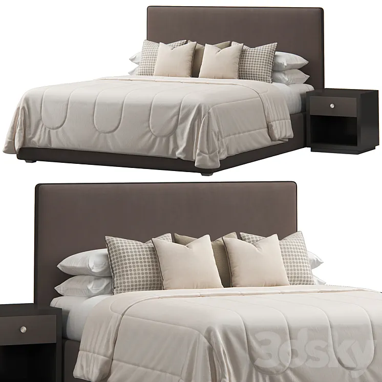 Frame Headboard Bed 3DS Max Model
