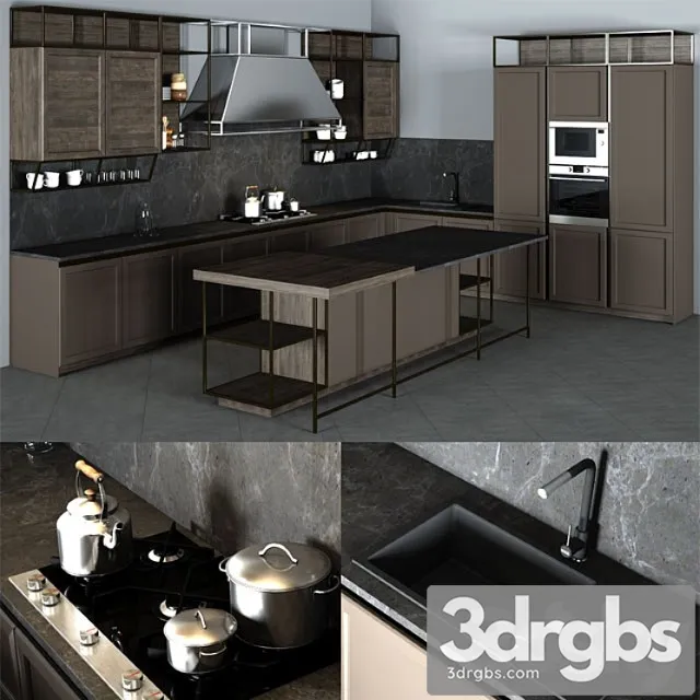 Frame snaidero kitchen furniture 3dsmax Download