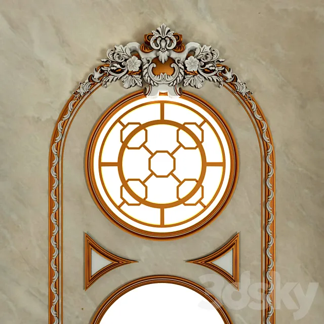 Frame window baroque arches + 3DS Max Model