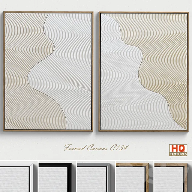 Framed Canvas C-134 3ds Max