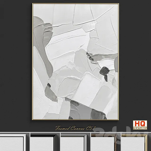 Framed Canvas C-57 3ds Max