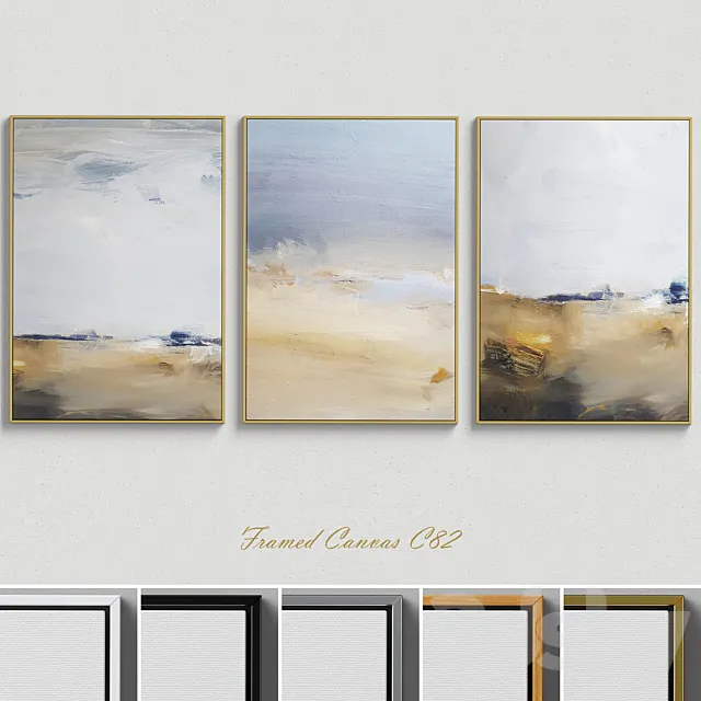 Framed Canvas C-82 3ds Max