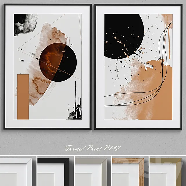 Framed Print P-142 3ds Max