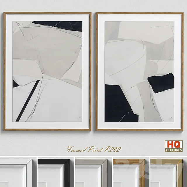 Framed Print P-282 3DS Max Model