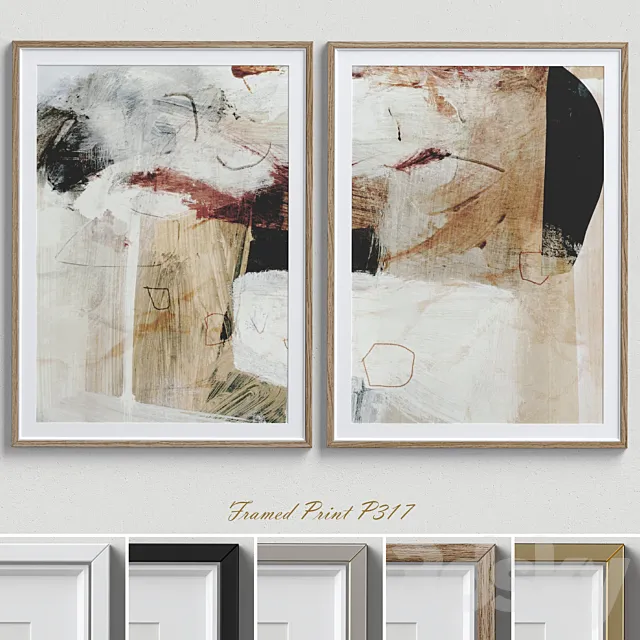 Framed Print P-317 3ds Max