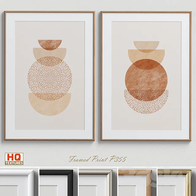 Framed Print P-355 3DS Max Model