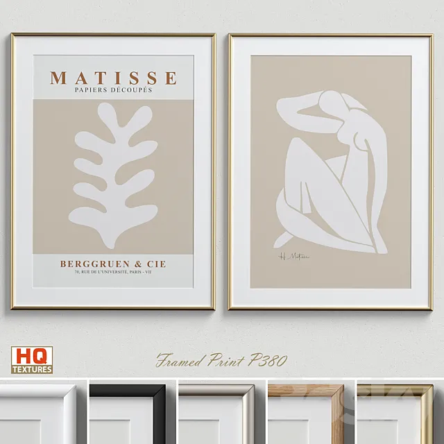 Framed Print P-380 3DS Max Model