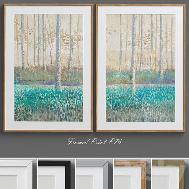 Framed Print P-76 3ds Max