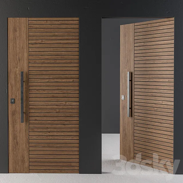 Frameless Door-2Type Minimal 3DS Max Model