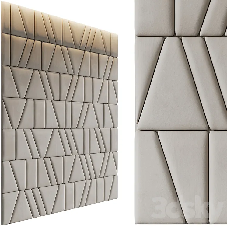 Frammenti soft wall panels in velor 3DS Max