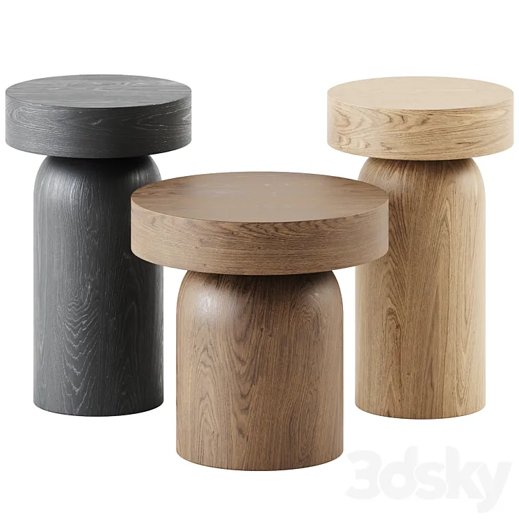 Francis Side Tables by Lema \/ Wooden table 3DS Max
