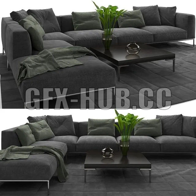 FRANK SOFA by B & B Italia 3dsMax Model