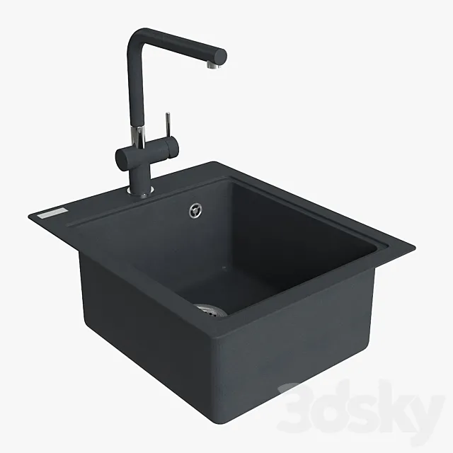 Franke Maris Sink MRG 610 42 Fragranite Onyx 3ds Max