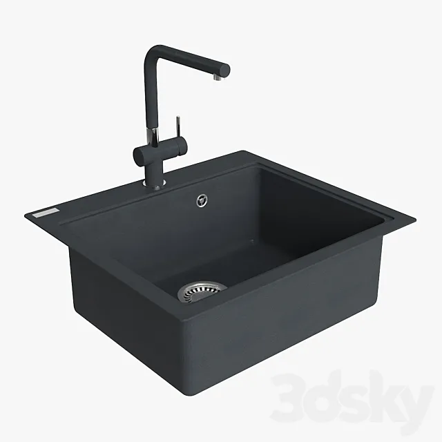 Franke Maris Sink MRG 610 58 Fragranite Onyx 3ds Max