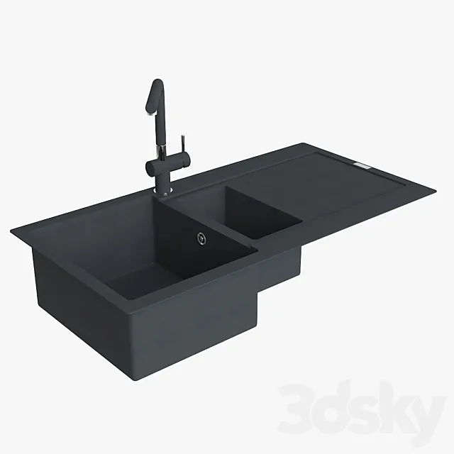 Franke Maris Sink MRG 651 Fragranite Onix 3ds Max