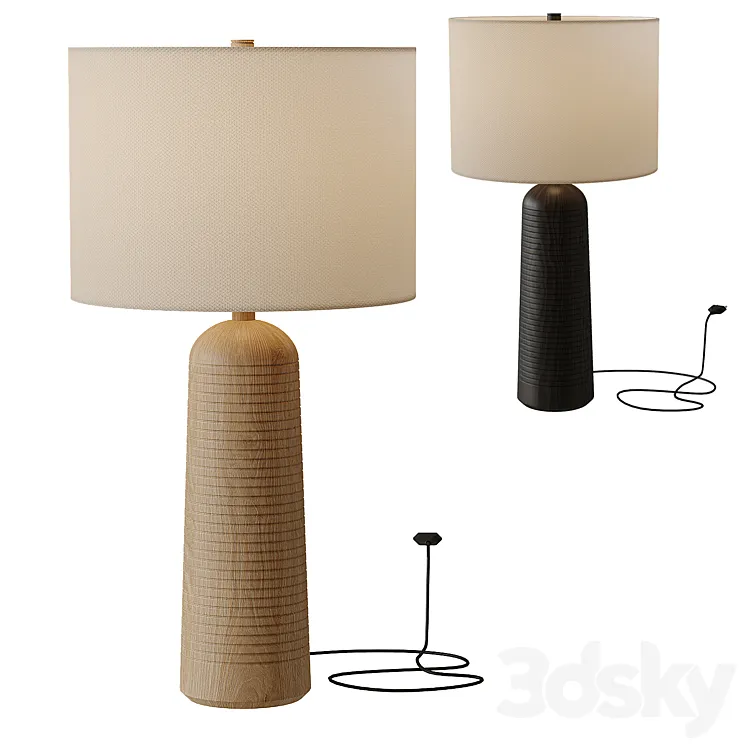 Frankfort Wood Table Lamp 3DS Max