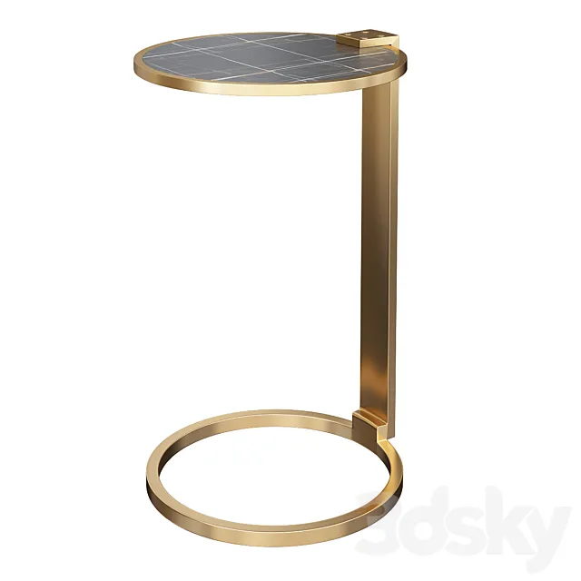 Franz Shagreen Round Cocktail Side Table 3ds Max