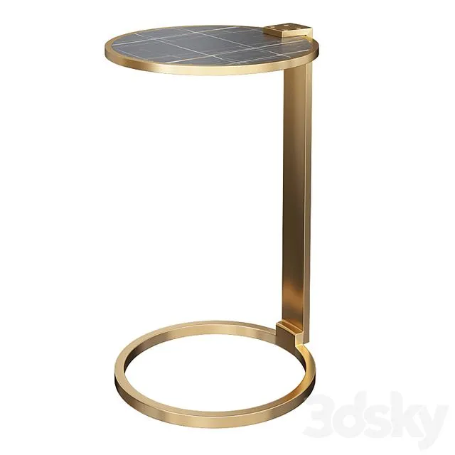 Franz Shagreen Round Cocktail Side Table 3dsMax Model
