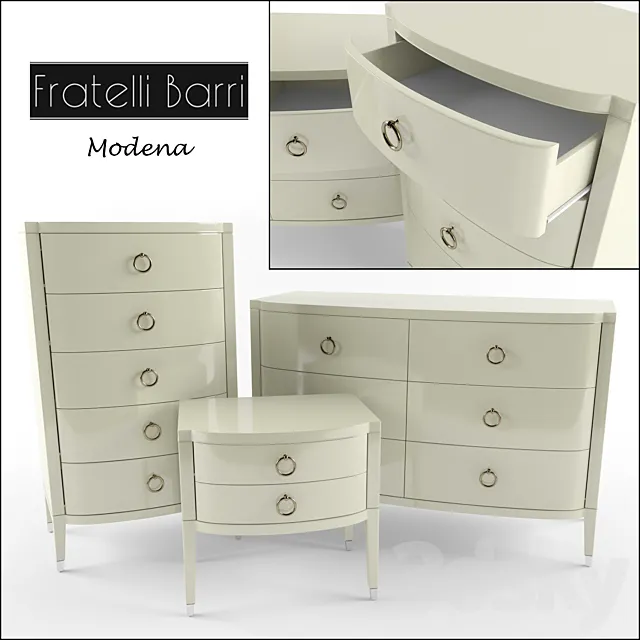 Fratelli Barri Modena drawers and cabinet 3DSMax File