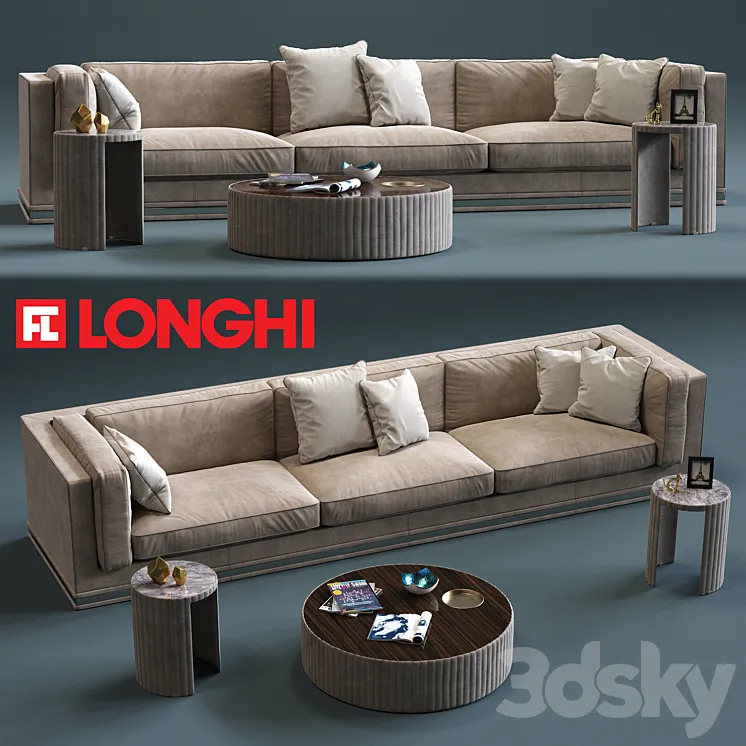 Fratelli Longhi MASON 3-Seates Sofa 3DS Max