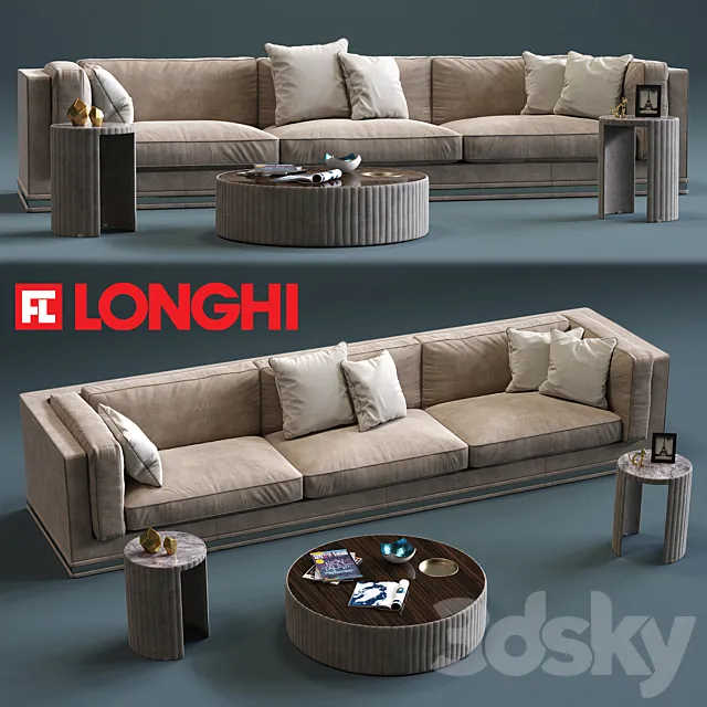 Fratelli Longhi MASON 3-Seates Sofa 3DSMax File