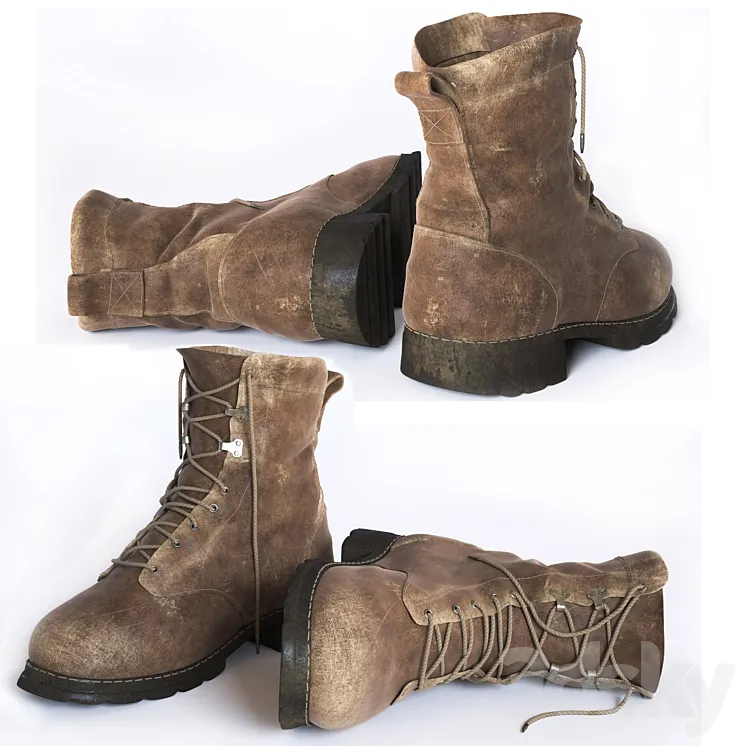 Frayed boots 3DS Max