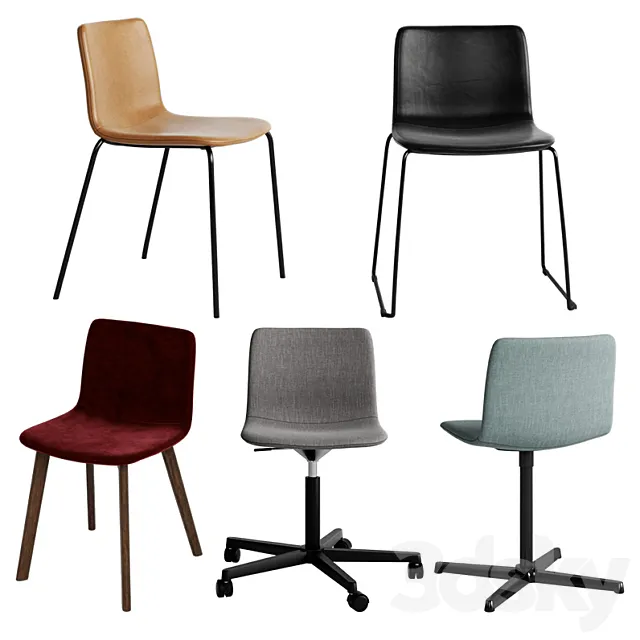 Fredericia Pato Chair set 3ds Max