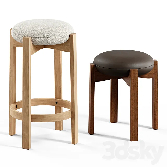 Fredericia – Pioneer Stool by Maria Bruun 3ds Max
