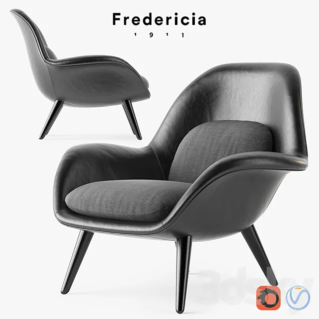 Fredericia Swoon armchair 3DSMax File