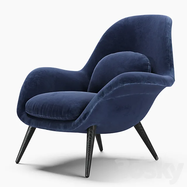 Fredericia swoon chair 3DS Max Model