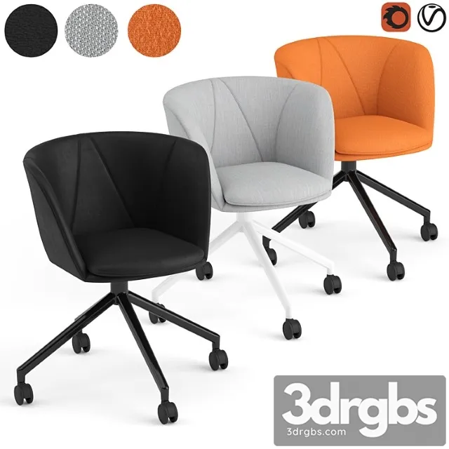 Fredericia verve swivel castors chair