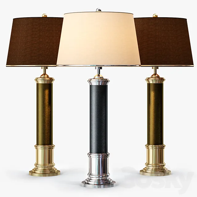 Frederick Cooper Leather Column Table Lamp 3DSMax File