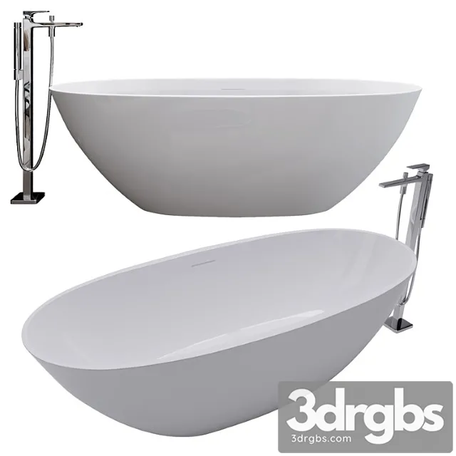 Free-standing bath wila i marmorin