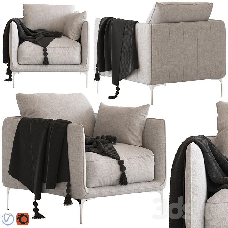 Freedom Andrea Armchair 3DS Max