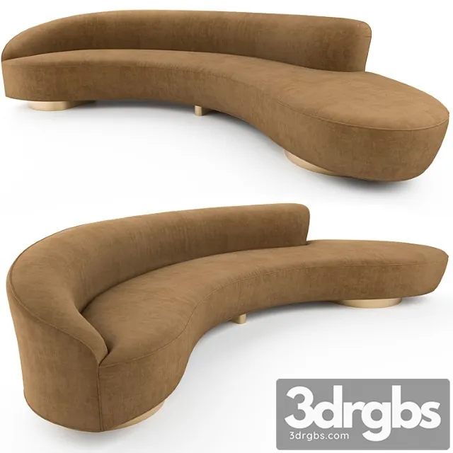 Freeform curved sofa with arm by vladimir kagan 2 3dsmax Download