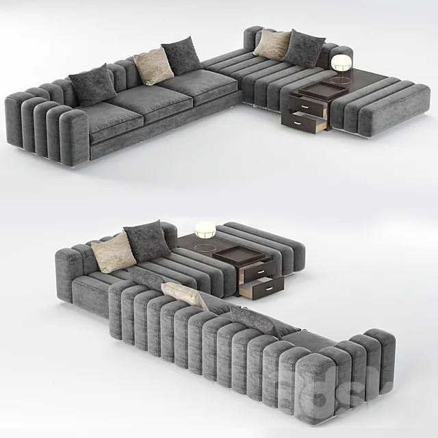 Freeman Corner Sofa System 3ds Max