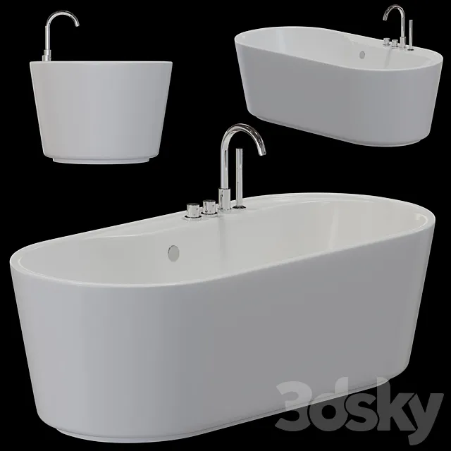 Freestanding bathtub BelBagno BB14-K 3ds Max