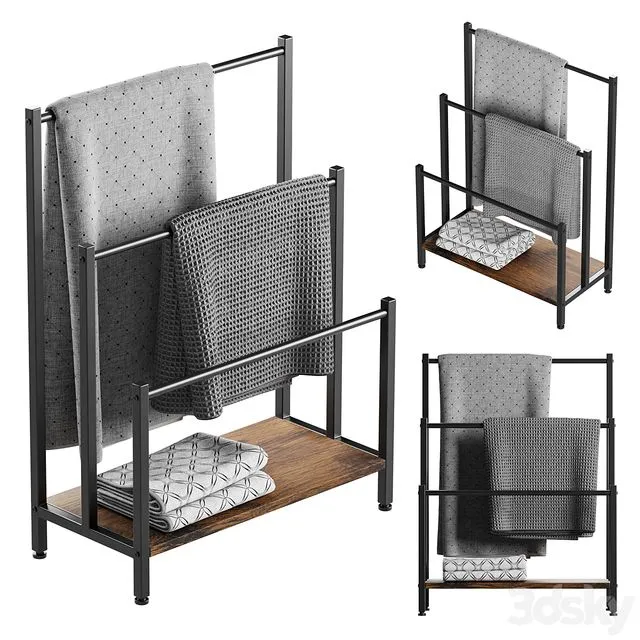 Freestanding rack for towels and blankets HOOBRO 3dsMax Model