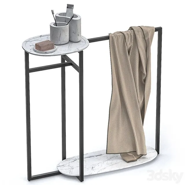 Freestanding towel rack 3dsMax Model